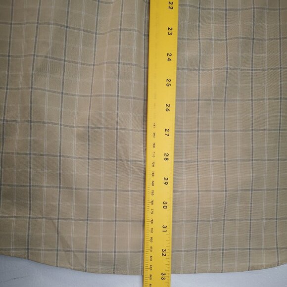 NWT Arrow Men's Size XXL Tan, White, & Grey Plaid Wrinkle Free Shirt - Picture 11 of 11